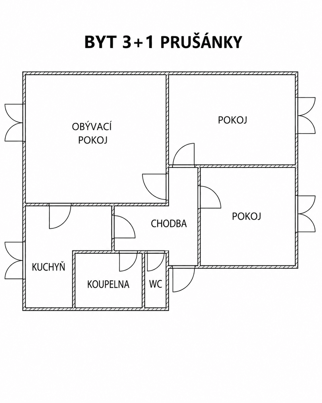 Byt Prušánky s garáží, zahradou a zahradním domkem 11